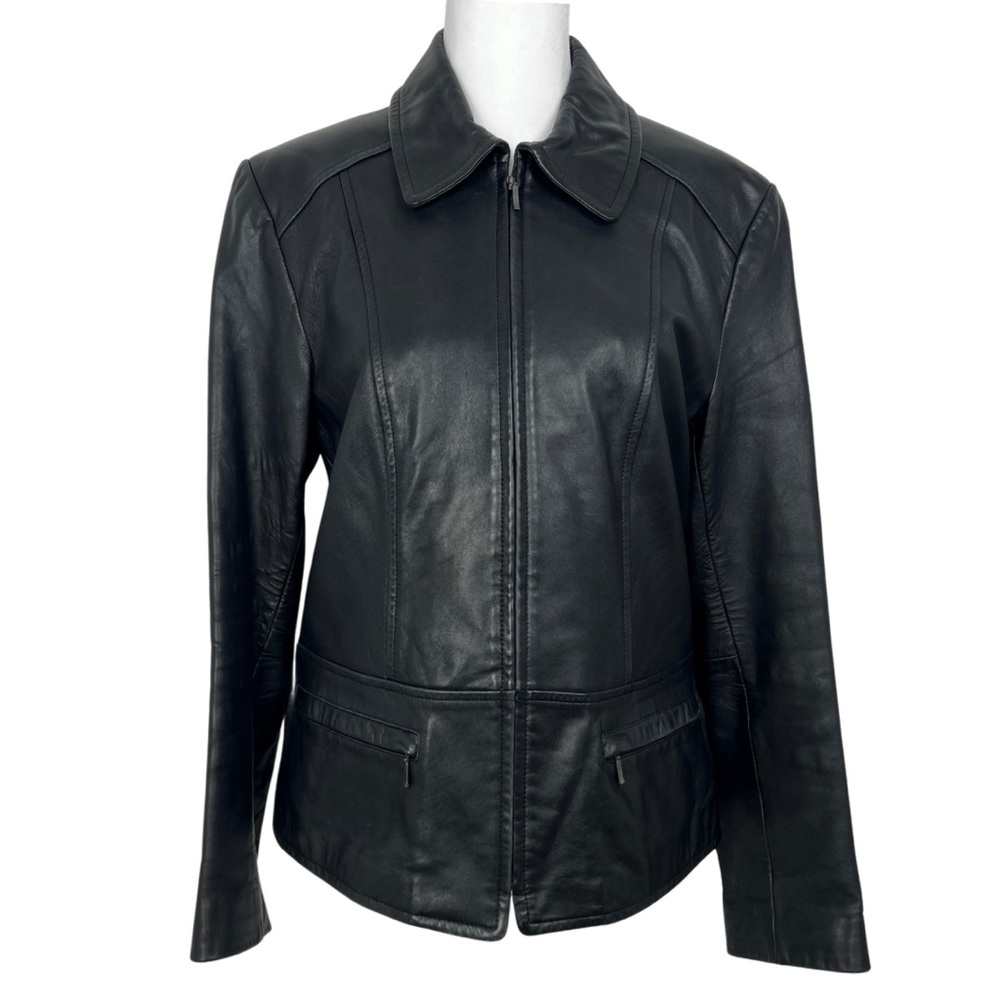 DESA 1972 Black Leather Jacket Size Medium